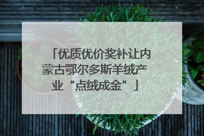 优质优价奖补让内蒙古鄂尔多斯羊绒产业“点绒成金”