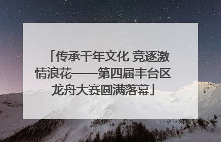 传承千年文化 竞逐激情浪花——第四届丰台区龙舟大赛圆满落幕