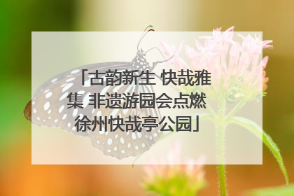 古韵新生 快哉雅集 非遗游园会点燃徐州快哉亭公园