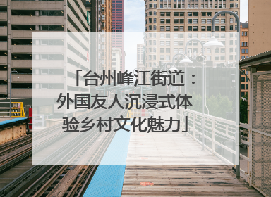 台州峰江街道：外国友人沉浸式体验乡村文化魅力