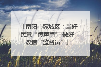 南阳市宛城区：当好民意“传声筒” 做好改造“监督员”