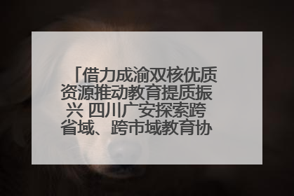 借力成渝双核优质资源推动教育提质振兴 四川广安探索跨省域、跨市域教育协同发展新路径