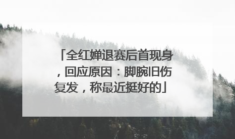 全红婵退赛后首现身，回应原因：脚腕旧伤复发，称最近挺好的
