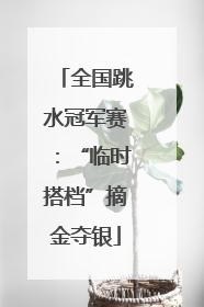 全国跳水冠军赛：“临时搭档”摘金夺银