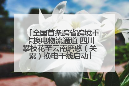 全国首条跨省跨境重卡换电物流通道 四川攀枝花至云南磨憨（关累）换电干线启动