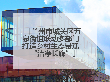 兰州市城关区五泉街道联动多部门打造乡村生态景观“洁净长廊”