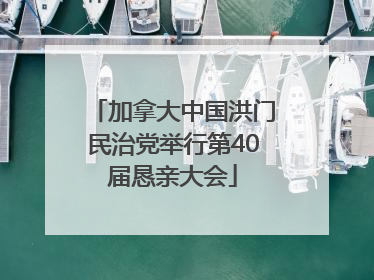加拿大中国洪门民治党举行第40届恳亲大会