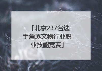 北京237名选手角逐文物行业职业技能竞赛