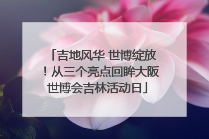 吉地风华 世博绽放！从三个亮点回眸大阪世博会吉林活动日