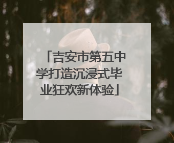 吉安市第五中学打造沉浸式毕业狂欢新体验
