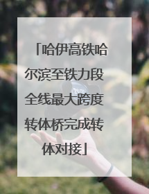 哈伊高铁哈尔滨至铁力段全线最大跨度转体桥完成转体对接