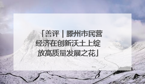 善评｜滕州市民营经济在创新沃土上绽放高质量发展之花