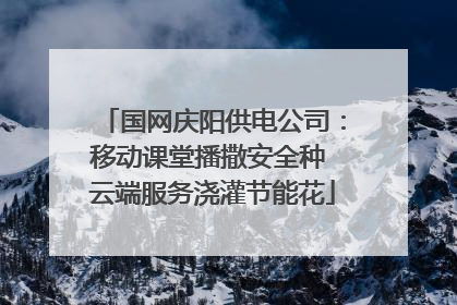 国网庆阳供电公司：移动课堂播撒安全种 云端服务浇灌节能花