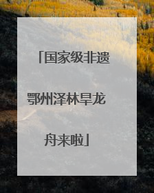 国家级非遗鄂州泽林旱龙舟来啦