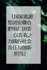 国家能源集团安徽合肥电厂团委：以青春之力践行社会责任与创新担当