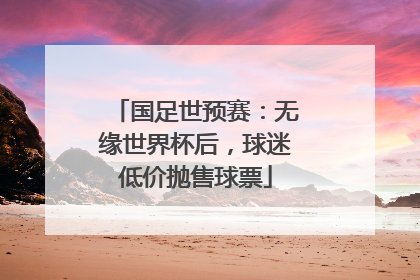 国足世预赛：无缘世界杯后，球迷低价抛售球票