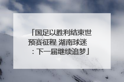 国足以胜利结束世预赛征程 湖南球迷：下一届继续追梦