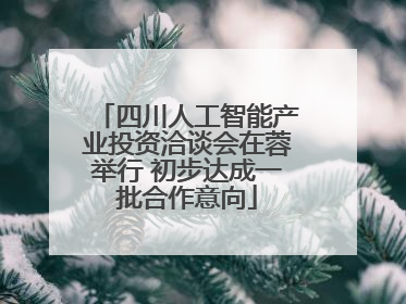 四川人工智能产业投资洽谈会在蓉举行 初步达成一批合作意向