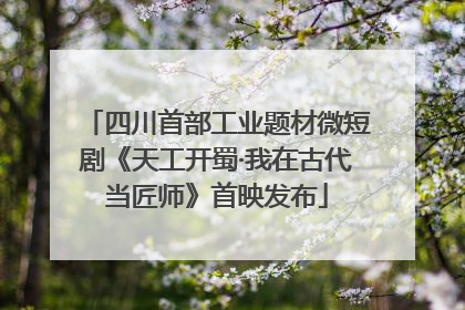 四川首部工业题材微短剧《天工开蜀·我在古代当匠师》首映发布