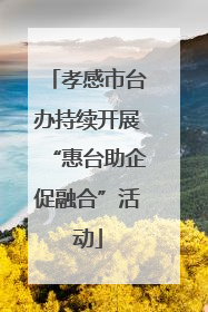 孝感市台办持续开展“惠台助企促融合”活动