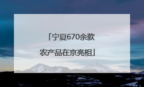 宁夏670余款农产品在京亮相