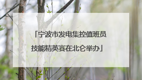 宁波市发电集控值班员技能精英赛在北仑举办