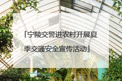 宁陵交警进农村开展夏季交通安全宣传活动