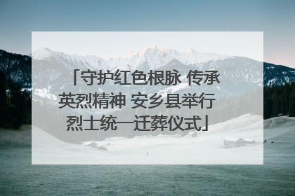 守护红色根脉 传承英烈精神 安乡县举行烈士统一迁葬仪式