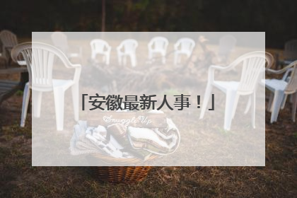 安徽最新人事！