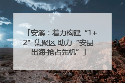 安溪：着力构建“1+2”集聚区 助力“安品出海·抢占先机”