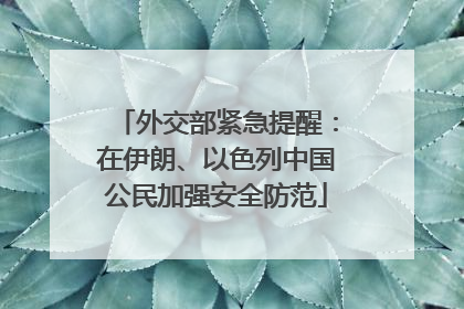 外交部紧急提醒：在伊朗、以色列中国公民加强安全防范