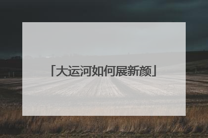 大运河如何展新颜