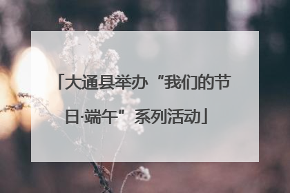 大通县举办“我们的节日·端午”系列活动