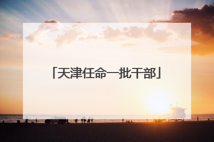 天津任命一批干部