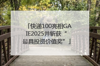 快递100亮相GAIE2025并斩获“最具投资价值奖”