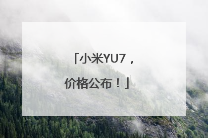 小米YU7，价格公布！