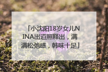 小沈阳18岁女儿NINA出道照释出，满满松弛感，韩味十足
