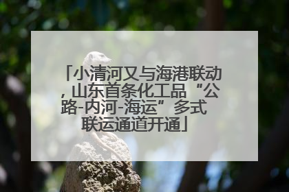 小清河又与海港联动，山东首条化工品“公路-内河-海运”多式联运通道开通