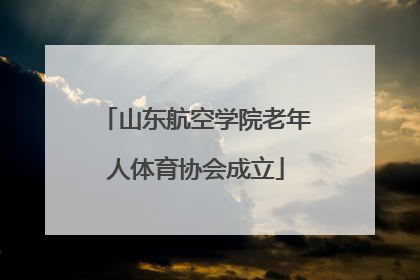 山东航空学院老年人体育协会成立