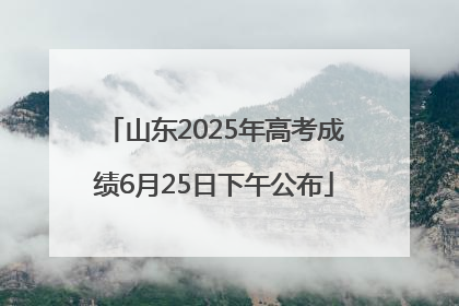 山东2025年高考成绩6月25日下午公布