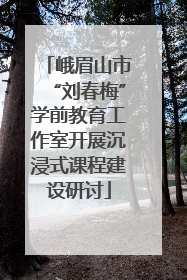 峨眉山市“刘春梅”学前教育工作室开展沉浸式课程建设研讨