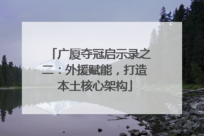 广厦夺冠启示录之二：外援赋能，打造本土核心架构