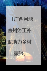 广西河池宜州务工补贴助力乡村振兴