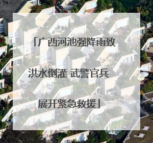 广西河池强降雨致洪水倒灌 武警官兵展开紧急救援