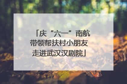 庆“六一”南航带领帮扶村小朋友走进武汉汉剧院