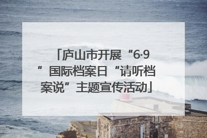 庐山市开展“6·9”国际档案日“请听档案说”主题宣传活动