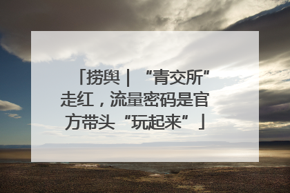 捞舆｜“青交所”走红，流量密码是官方带头“玩起来”