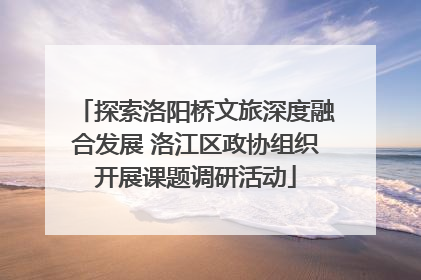 探索洛阳桥文旅深度融合发展 洛江区政协组织开展课题调研活动