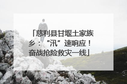 慈利县甘堰土家族乡：“汛”速响应！奋战抢险救灾一线