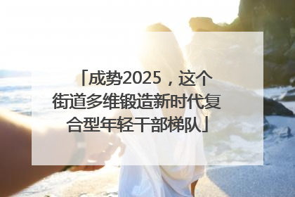 成势2025，这个街道多维锻造新时代复合型年轻干部梯队
